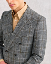 Glenn Check Double-Breasted Jacket