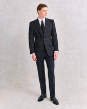 Charcoal Cashmere Blend Notch Lapel Jacket