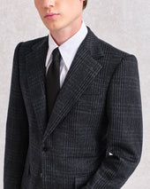 Charcoal Cashmere Blend Notch Lapel Jacket