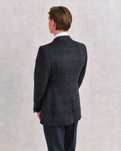 Charcoal Cashmere Blend Notch Lapel Jacket