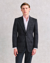 Charcoal Cashmere Blend Notch Lapel Jacket