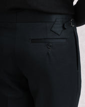 Black Twill Parallel Trousers