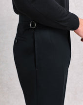 Black Twill Parallel Trousers