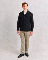 Black Cashmere Chore Jacket