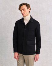 Black Cashmere Chore Jacket