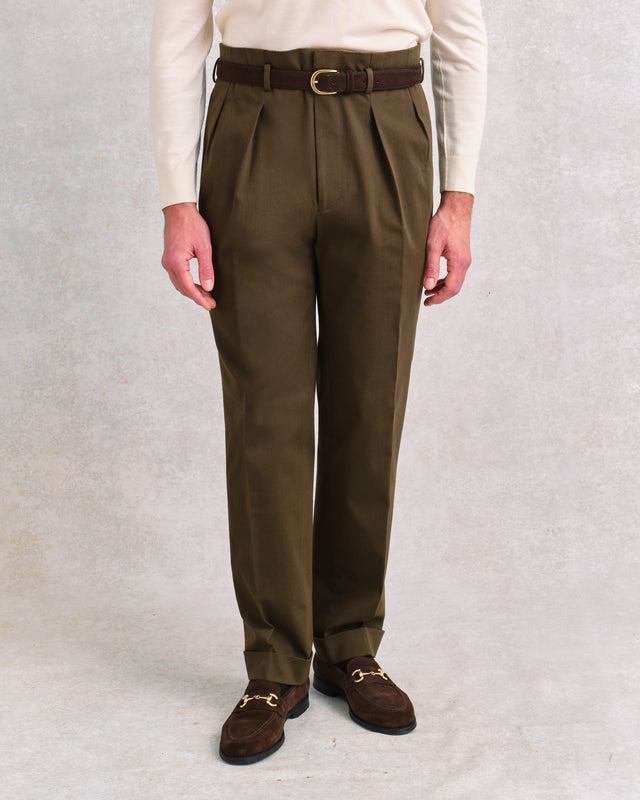 Moss Green Hollywood Trousers