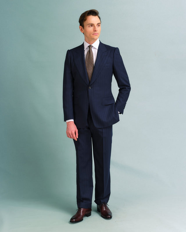 Dark Navy Pinstripe Suit