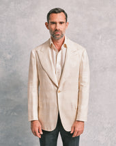 Cream Check Unstructured Jacket