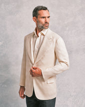 Cream Check Unstructured Jacket