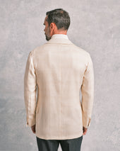 Cream Check Unstructured Jacket