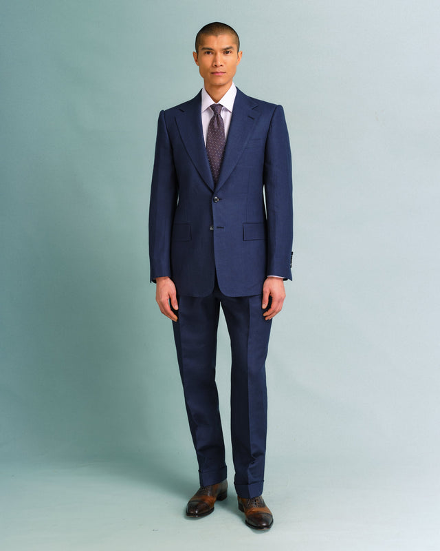 Navy Irish Linen Suit