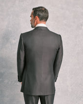 Charcoal Silk Blend Contemporary Jacket