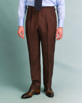 Brown Irish Linen Heritage Trousers