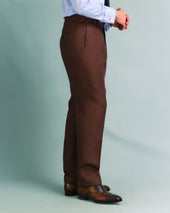 Brown Irish Linen Heritage Trousers