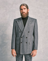 Grey Flannel Double-Breasted Suit