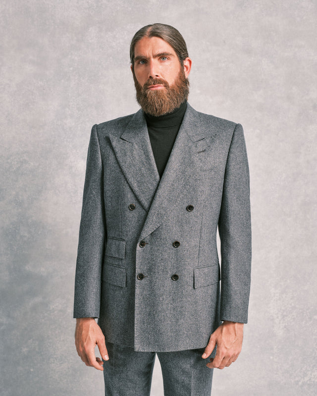 Grey Flannel Double-Breasted Jacket