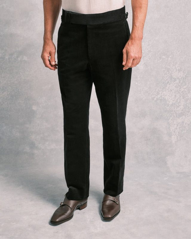 Black Corduroy Classic Trousers