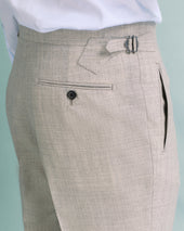 Light Grey High Twist Contemporary Trousers