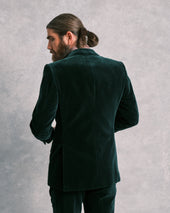 Green Velvet Double-Breasted Jacket
