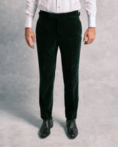 Green Velvet Contemporary Trousers