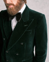 Green Velvet Double-Breasted Suit