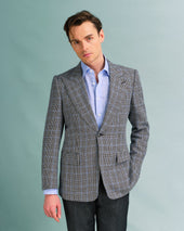 Grey and Blue Glenn Check