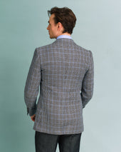 Grey and Blue Glenn Check