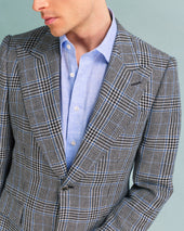Grey and Blue Glenn Check
