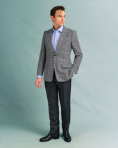 Charcoal Wool and Linen Hollywood Trousers