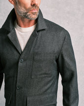Charcoal Twill Chore Jacket