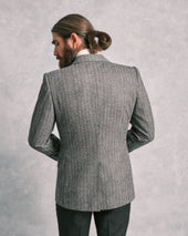 Mottled Grey Herringbone Sports Jacket