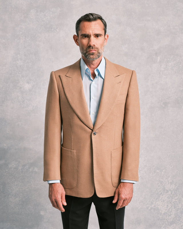 Camel Hair Basket Weave Jacket