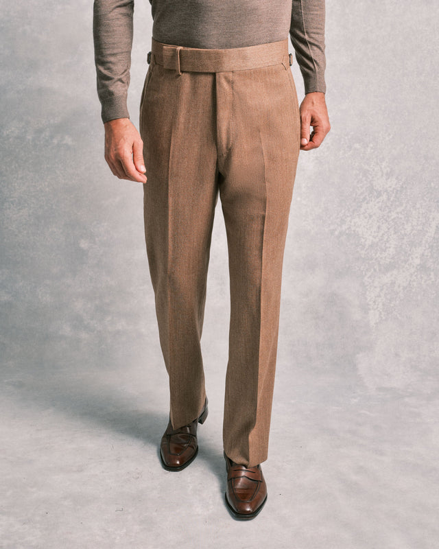 Mustard Fleck Classic Trousers