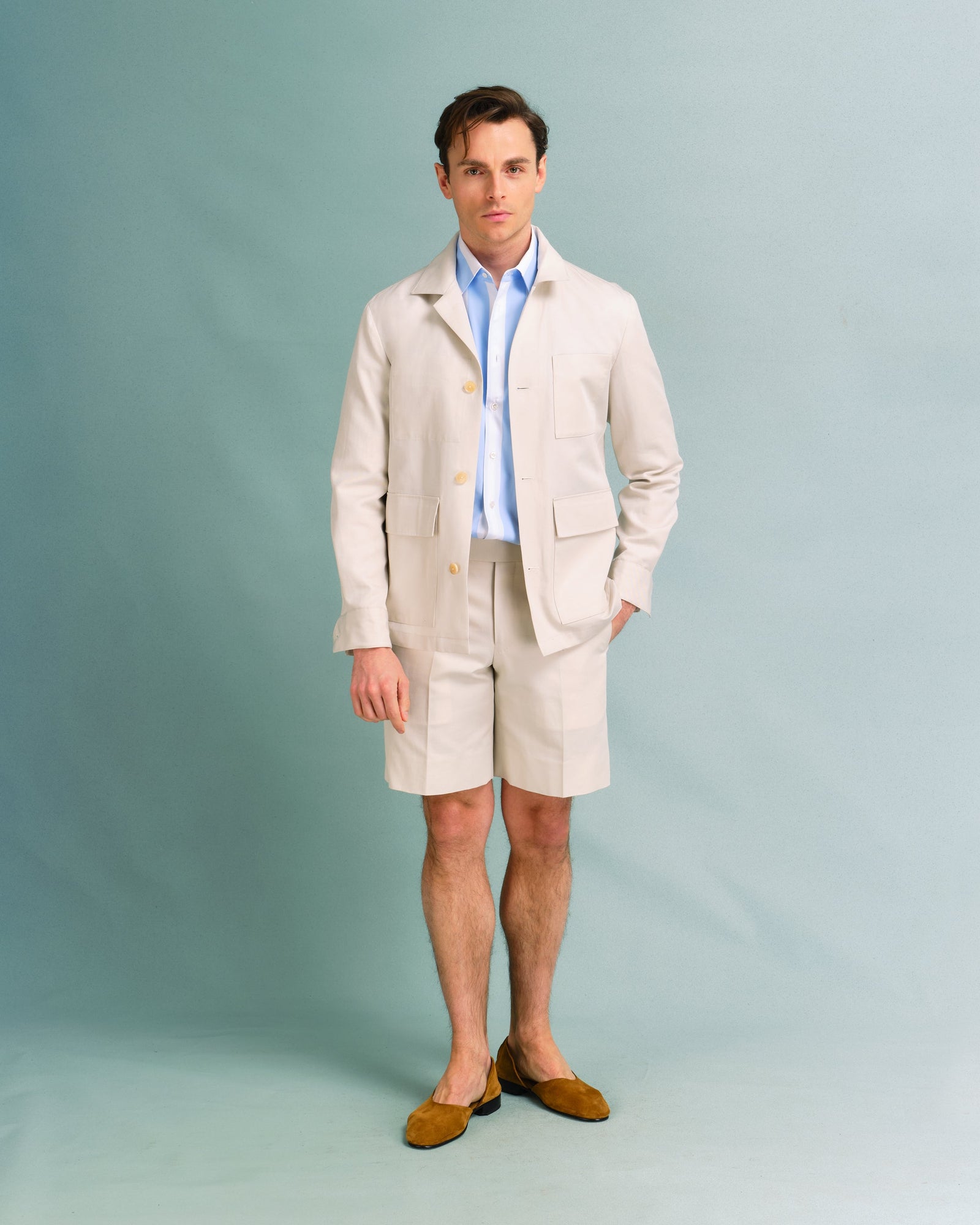 Off White Chore Jacket Shorts Co Ord
