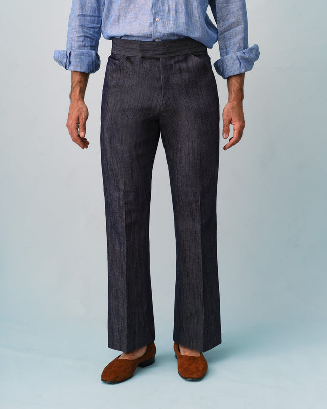 Indigo Cotton Flares