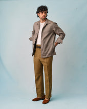 Green Herringbone Capri Shirt