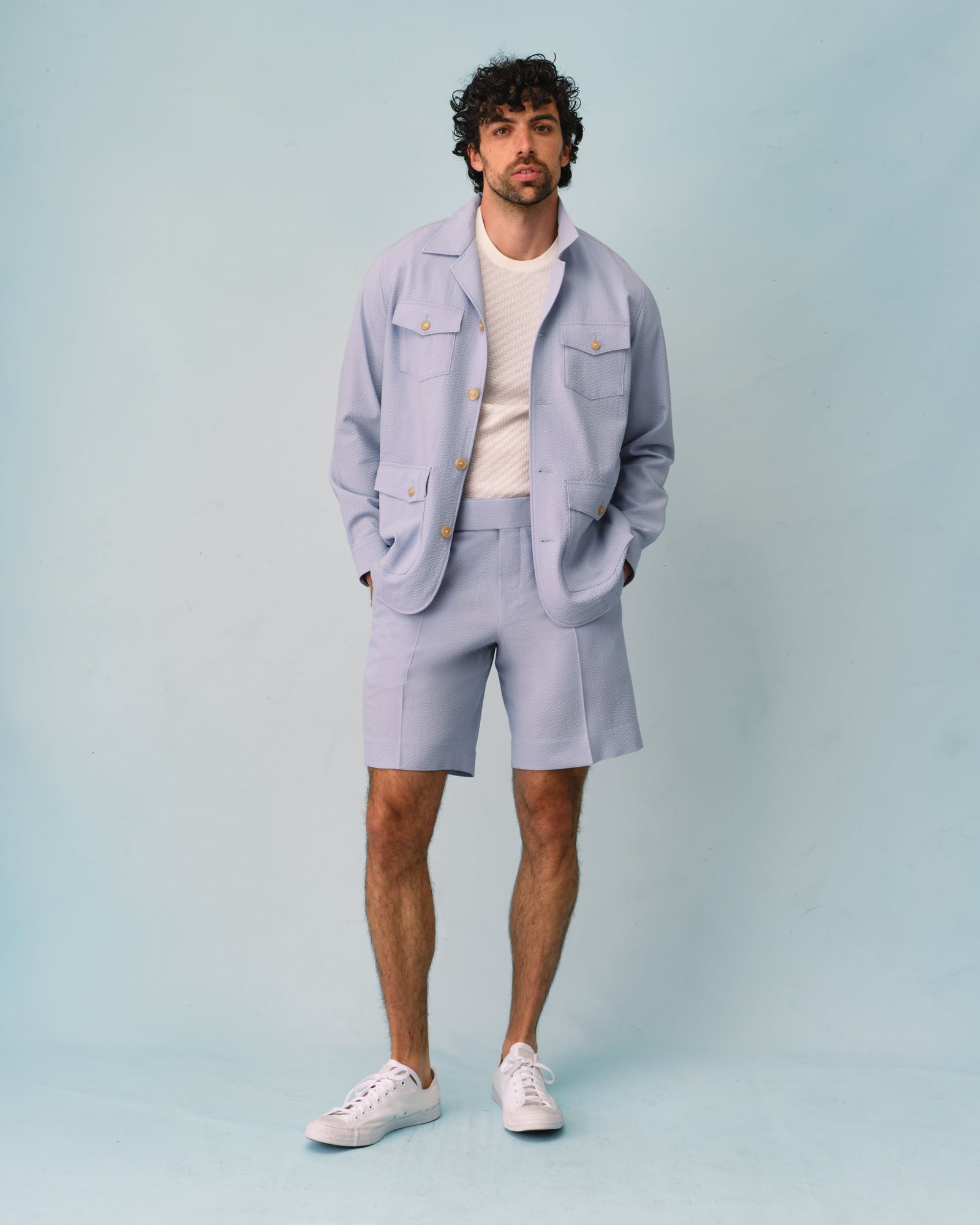 Seersucker Overshirt Suit