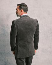 Grey Corduroy Contemporary Suit