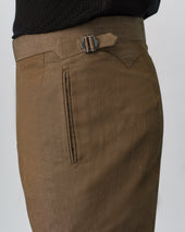 Bronze Wool, Linen and Silk Trousers