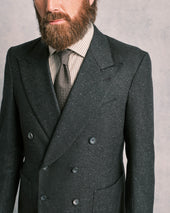 Charcoal Donegal Unstructured Double-Breasted Jacket