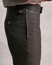 Burgundy Lamé Wide Parallel Trousers
