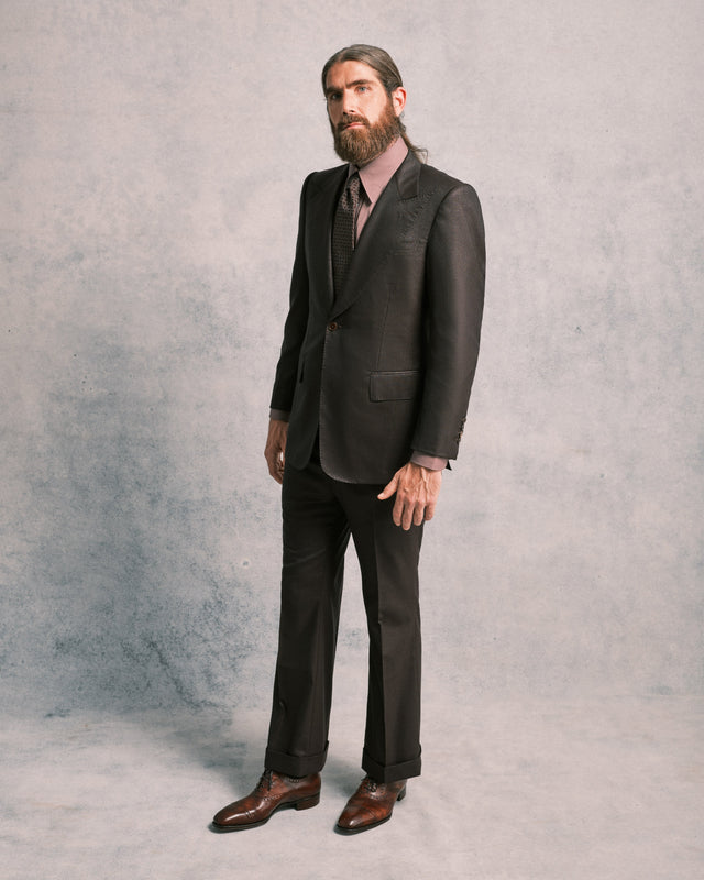 Burgundy Lamé Suit