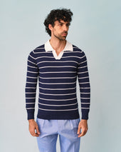Navy Stripe Polo