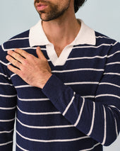 Navy Stripe Polo