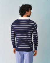 Navy Stripe Polo