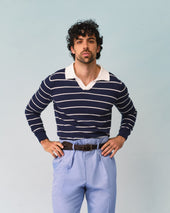 Navy Stripe Polo