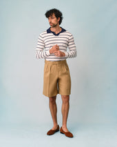 White Stripe Polo