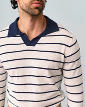 White Stripe Polo