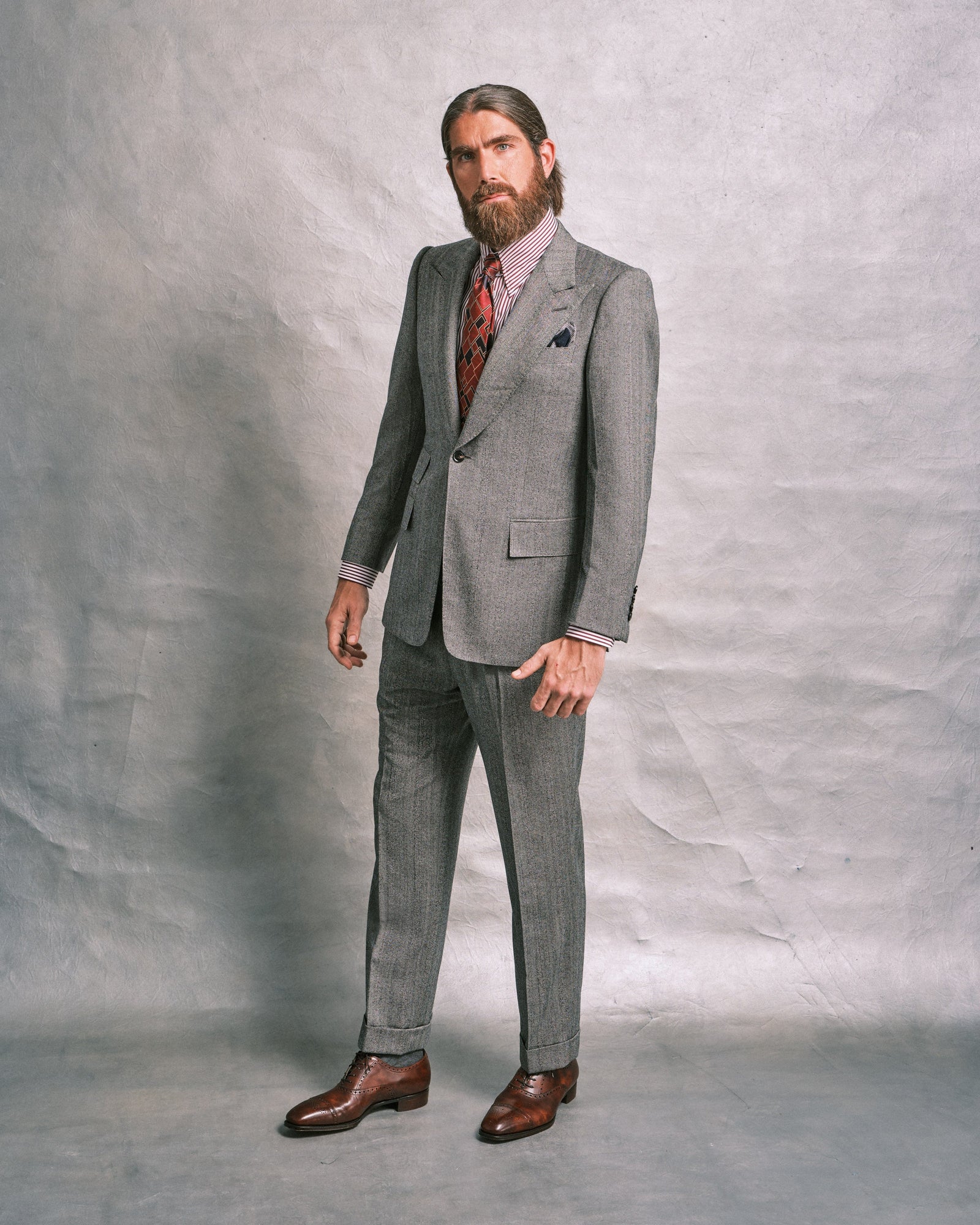 Grey Herringbone Heritage Suit