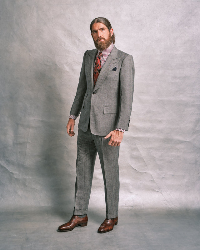 Grey Herringbone Heritage Suit